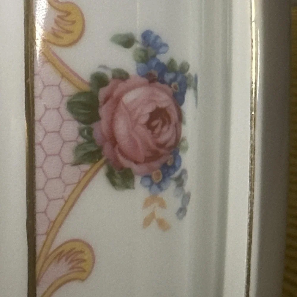 Vintage‎ Epiag Bridal Rose Gravy Boat Czechoslovakia 1930s With Underplate